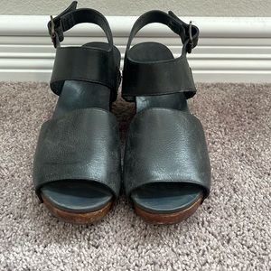 Dansko open toed black sandal